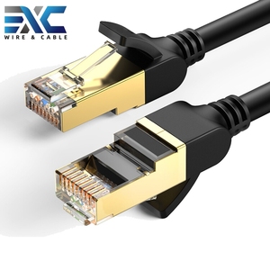 Exc Nhà máy cung cấp trực tiếp cat8 phẳng S/FTP Cáp cat8 mạ Vàng RJ45 cáp Ethernet 26AWG tinh khiết dây đồng Slimline CAT 6A - Product Image 2