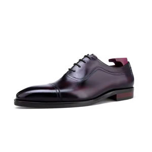 Chaussures Richelieu décontractées et habillées pour hommes en cuir véritable, à lacets, de qualité supérieure, les plus vendues, modèle Evergreen - Product Image 6