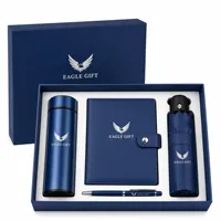 Coffret Cadeau d'Entreprise Personnalisé : Tasse Isotherme et Carnet en Cuir de Luxe, Organiseur Exécutif, Boîte Cadeau Promotionnelle pour Entreprises