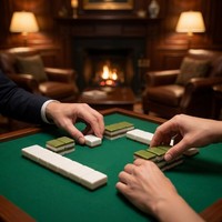 Tuiles de jeu de Mahjong/Poker de luxe en acrylique/mélamine à 4 couches, anti-décoloration, gravées au laser, pour 4 joueurs, durables, pour le divertissement