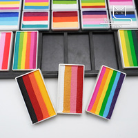 Mei Shang Kinder Natürliche Pflanzliche Gesichts- und Körperfarbe Regenbogen-Farbpalette Notizbuch-Set für Halloween-Party