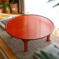 Table pliante en bois de style coréen moderne pour sol tatami, table basse de style japonais, mobilier d'appartement, table à manger pliable