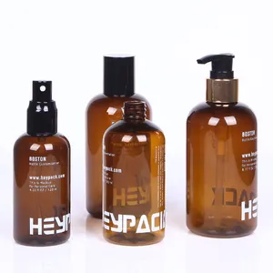 Heypack Brand 120ml 250ml Amber Modern Style Lotion Pump Bottle Wholesale Pet Natural Lotion Bottle Wholesale OEM Accepted