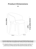 Chaise de salle à manger en bois massif nordique, revêtement en cuir PU, chaise ergonomique avec accoudoirs pour la maison, le restaurant, le café, l'hôtel