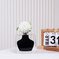 JR Doyers Bud Vase Soho Noir Couleur Simple Art Abstrait Home Decors Cadeau Spécial pour Ami/Famille
