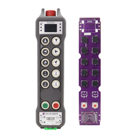 Télécommande radio industrielle IP66 à double vitesse 10 touches, 4 touches de fonction, batterie au lithium rechargeable intégrée, anti-interférence, pour grue