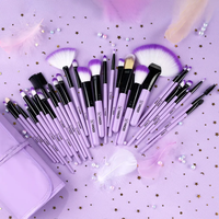 Pinceaux de Maquillage Professionnels Doux et Moelleux pour Fond de Teint, Poudre, Fard à Paupières, Kabuki, Estompeur, Blush – Lot de 18/32 Pinceaux de Maquillage