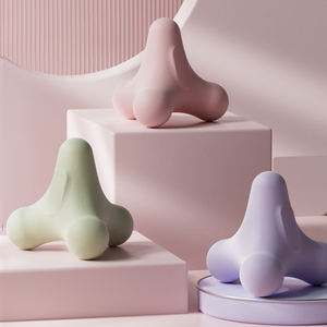 Pelota de Masaje Multifuncional de TPE/Silicona, Herramienta de Masaje Portátil de 3 Puntos para Relajación Muscular Profunda y Fascia - Product Image 1