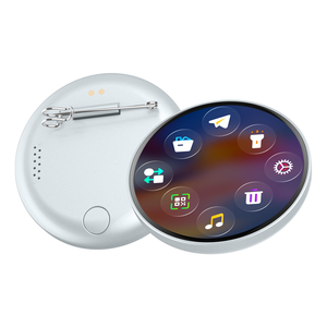BJ 01 1.5 Inch <b>Smart</b> <b>Electronic</b> Badge With Photo Display Touchscreen 128X128 TFT Screen USB Rechargeable Wearable Pin - Product Image 2