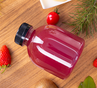 Bouteille de lait en plastique courte mignonne de 250ml pour les enfants pour les boissons énergisantes de soda de champagne avec la taille de cou de 38mm