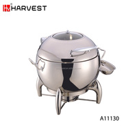 Chauffe-plat de buffet professionnel en acier inoxydable 304 de 11 L à alimentation au gaz avec station à soupe, marque HV, pour usage hôtelier