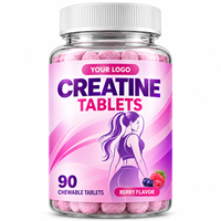 Comprimés à croquer de créatine monohydrate en gros, supplément de nutrition sportive et de fitness, marque privée OEM