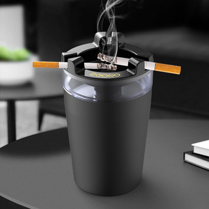 Creative Modern Plastic Portable Home & Car Ashtray with Water for Anti-Fly Ash & Anti-Smoke Smell Funnel Cover Box Packed - Product Image 3