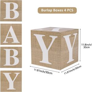 <span class=keywords><strong>Cajas</strong></span> para Bebés, 4 Piezas, <span class=keywords><strong>Cajas</strong></span> para Globos <span class=keywords><strong>con</strong></span> Letras Impresas para Baby Shower, Revelación de Género, Cumpleaños, Boda, Decoraciones para Fiestas de Baby Shower - Product Image 3