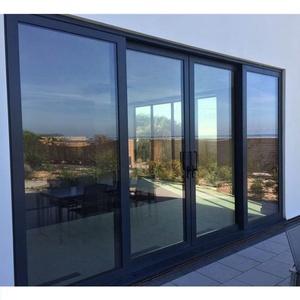 <span class=keywords><strong>Porte</strong></span> scorrevoli in <span class=keywords><strong>vetro</strong></span> in alluminio aperte per ruotare 4 ali con alta qualità - Product Image 2