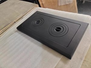 Piastre in <span class=keywords><strong>Ghisa</strong></span> per Stufa a Legna. con Due Fornelli. È possibile modificare la dimensione dell'apertura di cottura - Product Image 4