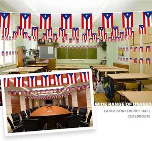 Wholesale Small Mini Puerto Rican Bunting Pennant Banner Puerto Rico String <b>Flag</b> for 12th of June National Day - Product Image 4