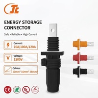 Connecteur droit en cuivre mâle/femelle 1500V, borne de stockage d'énergie, connecteurs pour armoire de stockage d'énergie, prise 200A, connecteur de batterie