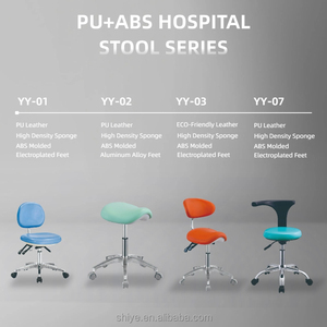 High Quality Modern Hospital Medical Stool <strong>Chair</strong> Height Adjustable Aluminum Alloy PU Leather <strong>Dental</strong> Stool with Wheels - Product Image 3