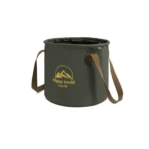 Purificador 10L 20L saco de couro dobrável dobrável balde de água de couro para acampamento chahua comida