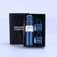 Set de Vaso de Viaje Térmico de Acero Inoxidable de 500 ml, Taza Ecológica Multicolor para Agua, Botella Termo con Tres Tapas para Compradores de Alimentos