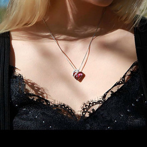 2024 amor eterno infinito amor corazón colgante collar 12 piedra de nacimiento cristal aniversario cumpleaños madre Collar para regalo - Product Image 6