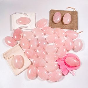Pierre ovale de massage en quartz rose naturel de qualité supérieure HY OEM pour la thérapie par le <span class=keywords><strong>sel</strong></span> de spa Pierre de massage - Product Image 6