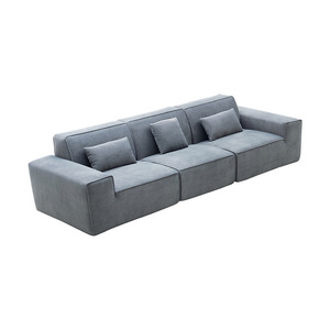 Modular <b>Sofa</b> Straight Design <b>Small</b> Apartment Three Seat Sponge Filling Living Room Furniture - Product Image 5