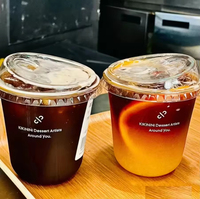 Gobelet en plastique jetable transparent avec couvercle en dôme, gobelet à bulles de thé Boba, vente en gros