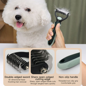 Vente en gros en usine de produits de toilettage 8 en 1 pour chats de voyage avec logo personnalisé kit de toilettage pour animaux de compagnie ensemble de brosses pour chiens - Product Image 5