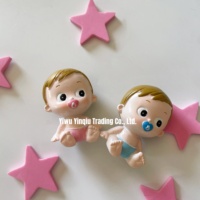 Décoration de gâteau d'anniversaire pour bébé, adorable figurine de poupée, thème de fête prénatale, décoration de gâteau