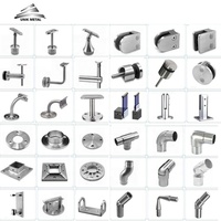 Support mural en acier inoxydable pour balustrade, garde-corps, poteau de balustrade, accessoires pour garde-corps en verre et en acier - Installation en DIY