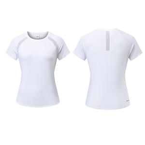Top deportivo al aire libre <span class=keywords><strong>para</strong></span> <span class=keywords><strong>mujer</strong></span>, <span class=keywords><strong>camiseta</strong></span> transpirable <span class=keywords><strong>de</strong></span> secado rápido con cuello redondo <span class=keywords><strong>de</strong></span> seda helada, ropa <span class=keywords><strong>de</strong></span> Yoga con pantalla solar ajustada - Product Image 5