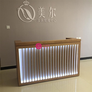 Yicheng Beauty Modern Simple Coffee Shop Checkout per parrucchieri negozio di abbigliamento femminile azienda Reception Bar Design personalizzazione - Product Image 5