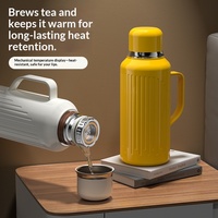 Thermos à vide pour infuser le thé avec système mécanique, style vintage, affichage intelligent de la température, acier inoxydable 316
