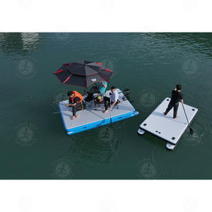 Plateforme flottante gonflable durable <span class=keywords><strong>de</strong></span> style <span class=keywords><strong>loisirs</strong></span>, plateforme flottante en PVC, plateforme <span class=keywords><strong>de</strong></span> pêche, tapis <span class=keywords><strong>de</strong></span> version standard 300*200 avec pompe - Product Image 5