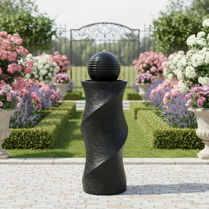 Fontaines solaires LED modernes japonaises en forme de lion de mer pour jardin extérieur, étang, avec éclairage LED et jets d'eau en forme de champignon - Product Image 3