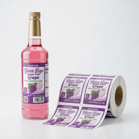Waterdichte etiketten, zelfklevende stickers voor aangepaste drankenmerken, geschikt voor verpakkingslabels van voedingsmiddelen, alcoholische dranken en bedrijven.