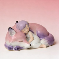 Statue en résine personnalisable BZY, grande taille, renard pour fille, décoration de bureau/maison, aire de jeux intérieure et extérieure