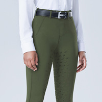 SILUO Vêtements d'équitation personnalisés de haute qualité, faible MOQ, culotte d'équitation taille haute extensible dans quatre directions avec grip antidérapant en silicone pour cheval