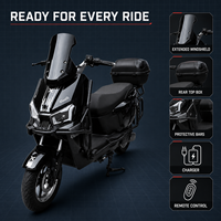 Modern Electric Street Motorcycle 2000W Lithium Brushless 65km/h Dual ABS TCS for City and off Road Riding