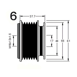 Peugeot 12V alternatore dispositivo a ruota libera compatibile con SKODA OCTAVIA I 1.9 SDI Diesel (KW 50 HP 68) 06-1997 12-2003 anni modello - Product Image 3