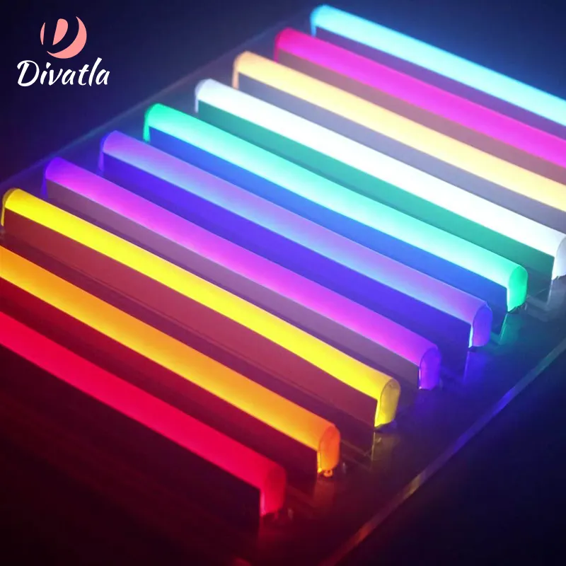 Divatla Chất lượng cao Side chiếu sáng Strip LED Strips Đèn không thấm nước linh hoạt đèn neon Silicone LED Strips