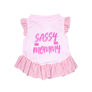 <span class=keywords><strong>Pet</strong></span> <span class=keywords><strong>Dress</strong></span> Cute Dog Shirt Printed Dog Princess Summer Apparel <span class=keywords><strong>Clothes</strong></span> gonna con abito con volant - Product Image 6