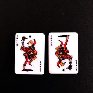 King Queen Jack <span class=keywords><strong>Joker</strong></span> Résine breloques accessoires Acrylique cartes à jouer pendentif DIY boucles d'oreilles Porte-clés pendentif matériel avec trous - Product Image 4