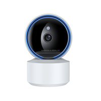 360 °   Caméra de sécurité domestique sans fil HD - Télécommande par smartphone, vue panoramique, pas de points morts