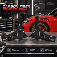 Aile avant en fibre de carbone pour Corvette C8 – Kit de remplacement d'ailes, garniture latérale, pièces de carrosserie automobile, accessoires de mise à niveau