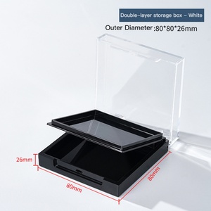 Boîte d'emballage transparente carrée personnalisée avec logo pour faux ongles, en plastique à deux couches, pour présentation et rangement des capsules d'ongles, nouveau design - Product Image 5