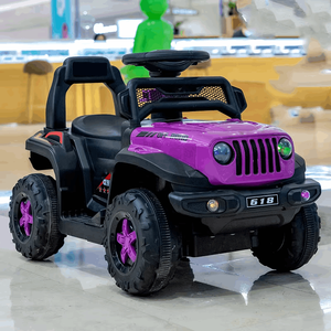 Il carrello elettrico a quattro ruote per bambini può sedersi e guidare con l'illuminazione musicale dell'auto elettrica per bambini - Product Image 2