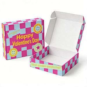 Boîte à Enveloppes Ondulées Écologiques Réutilisables Tendance, Impression Quadri Double Face Trois Couches Personnalisable et Recyclée - Product Image 1